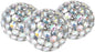 Alpha Living Home Silver Decorative Balls Set of 3, 4 Inch Handcrafted Orbs