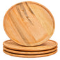 Alpha Living Home Natural Wood Charger Plates, Set of 4