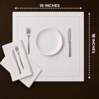 Alpha Living Home Cotton Cloth Napkins, Off White, 18x18 in, Set of 12