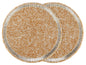 ALPHA Living HOME Round Beaded Placemats – 13 Inch Handmade Glass Bead Table Mats, Set of 2 (Multi)