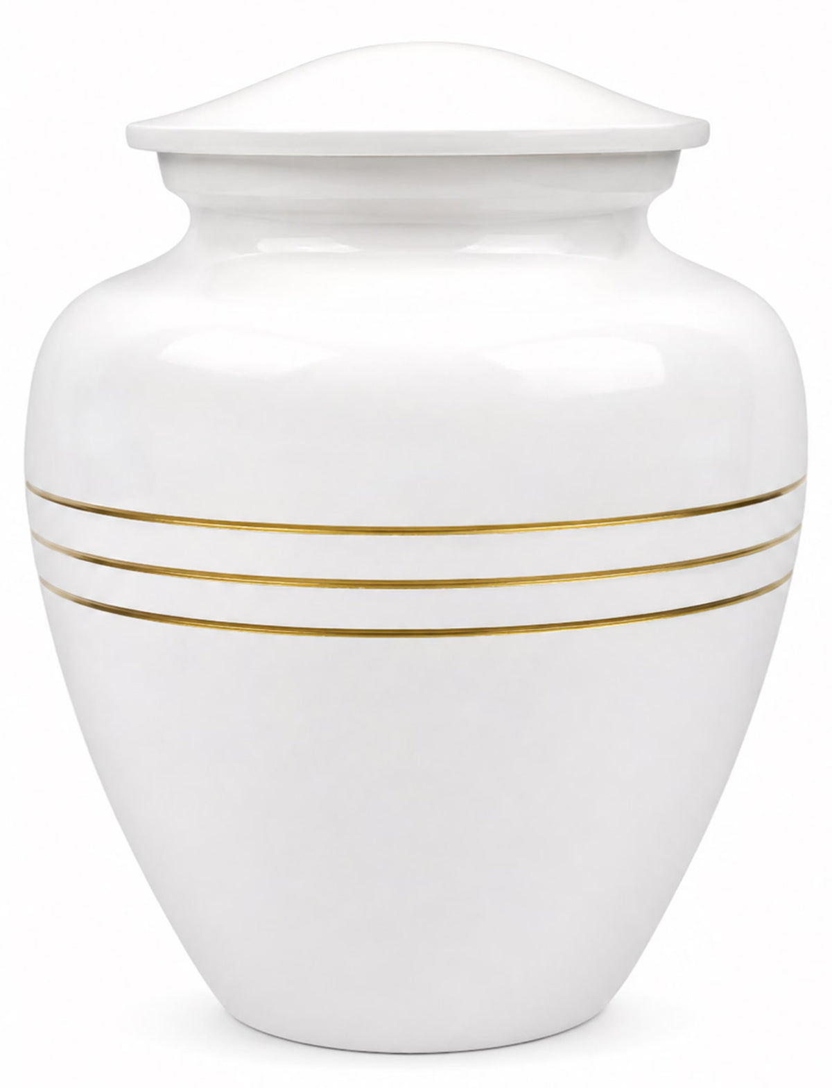 Memorials Cremation Urns for Human Ashes Cremation Urn Funeral Urns for Adult Female & Male Decorative Burial Urn Holds Large up to 220 lbs (White Gold) - ALPHA Living HOME