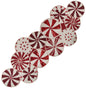 Beaded Table Runner – Handmade Floral Glass Bead Decorative Table Runner for Dining, Coffee & Accent Table- Red and White