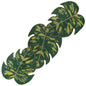 Monstera Leaf Beaded Table Runner 13 x 36 Inch, Handmade Glass Bead Runner for Dining Table, Coffee Table & Console Table, Tropical Farmhouse Centerpiece Decor for Holidays, Weddings & Everyday Use