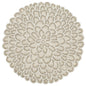 ALPHA Living HOME Handmade Beaded Placemat – Ivory White, 13 Inch, Set of 1