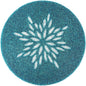 ALPHA Living HOME Beaded Table Mat – Handmade Glass Bead Round Charger Placemat, Set of 1 (Silver Teal)