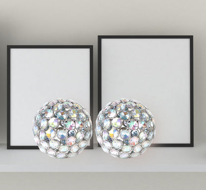 Alpha Living Home Silver Decorative Balls Set of 3, 4 Inch Handcrafted Orbs