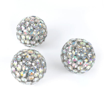 Alpha Living Home Silver Decorative Balls Set of 3, 4 Inch Handcrafted Orbs