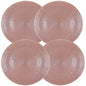 13-Inch Round Beaded Placemats, Pink, Set of 4