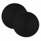 13" Round Glass Beaded Placemats - 2 Pack Table Mats Chargers for Dinner Plates, Plate Chargers Boho Luxurious Elegant Décor for Dining Table, Events & Parties (Black)