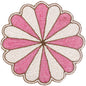 ALPHA LIVING HOME, 13-Inch Beaded Placemat, Pink White, Set of 1