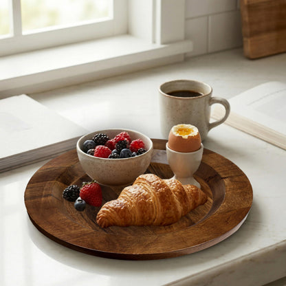 Alpha Living Home Mango Wood Charger Plates, 13 in, Set of 2
