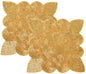 ALPHA Living HOME Square Beaded Placemats – Handmade Glass Bead Table Mats, Set of 2 (Mustard)