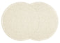 Round Beaded Placemats - Handmade Beaded Table Mat Non-Slip Polyester Backing for Dining Table Decor, Kitchen, Parties, Family Meals Pack of 2 (Ivory) - ALPHA Living HOME