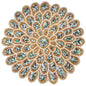 ALPHA Living HOME Beaded Placemat – Green, Gold & Ivory, 13 Inch, Set of 1