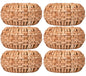 Natural Cane Napkin Rings Set of 6, Handwoven Table Decor, Bohemian Coastal Napkin Holders for Rustic Dining & Tropical Vibes - Sleek for Everyday Use (Brown) - ALPHA Living HOME