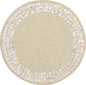 ALPHA Living HOME Ivory Beaded Placemat 13 Inch Round Glass Bead Dining Mat- Set of 1