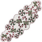 Boho Beaded Runner 36 inch - 13x36 Handmade Beaded Runner 36 inch for Tabletop - Home Décor Mat for Wedding Party Baby Shower Family Gathering (Red Green White) - ALPHA Living HOME