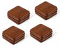 Table Coasters Wooden Coaster Drink Coasters for Tabletop Protection Outdoor Coasters Coffee Table Coasters Set of 12 - Cup Mat Drink Hot Pads Mats Set - Rust Brown