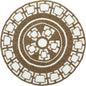 ALPHA Living HOME Round Beaded Placemat – Brown & White, Set of 1