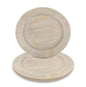 Alpha Living Home Wooden Charger Plates - 2 Piece Salad Appetizer Plate Lightweight Round Plates Desserts and Sushi Sauce Dishes, Handcrafted, Smooth Surface, Durable 13 inch (Off White)
