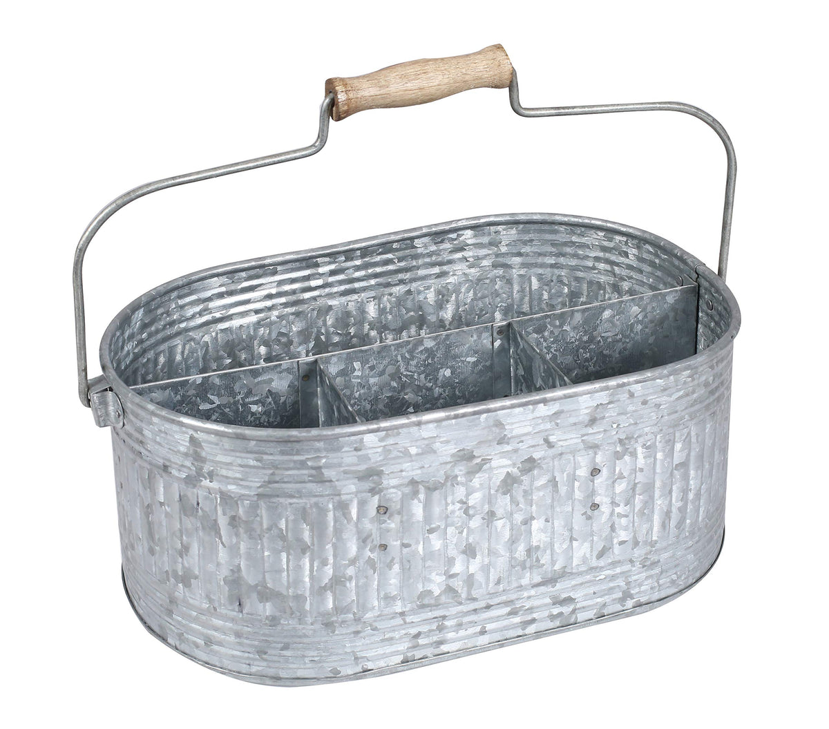 Alpha Living Home Farmhouse Utensils Caddy-Antique Gray