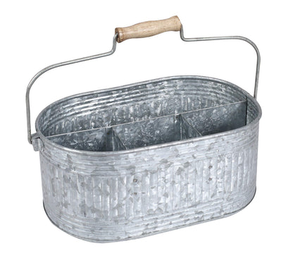 Alpha Living Home Farmhouse Utensils Caddy-Antique Gray