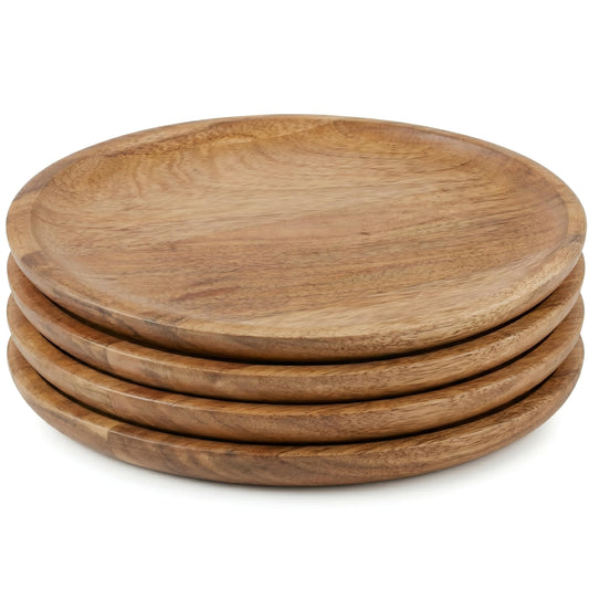 Wood Charger Plates, 11 in, Set of 4, Natural
