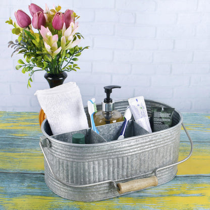 Alpha Living Home Farmhouse Utensils Caddy-Antique Gray