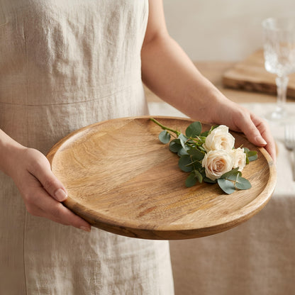 Wood Charger Plates, 11 in, Set of 4, Natural