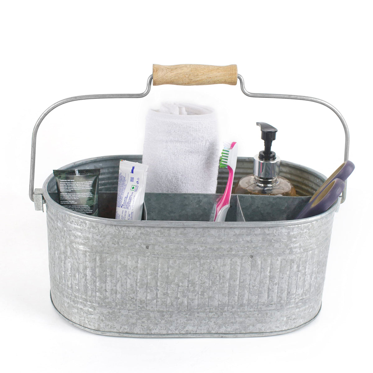 Alpha Living Home Farmhouse Utensils Caddy-Antique Gray