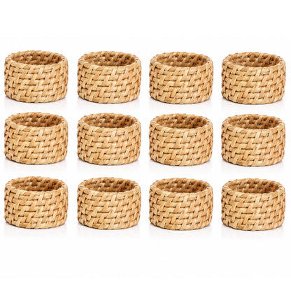 Rattan Napkin Rings, Natural, Set of 12