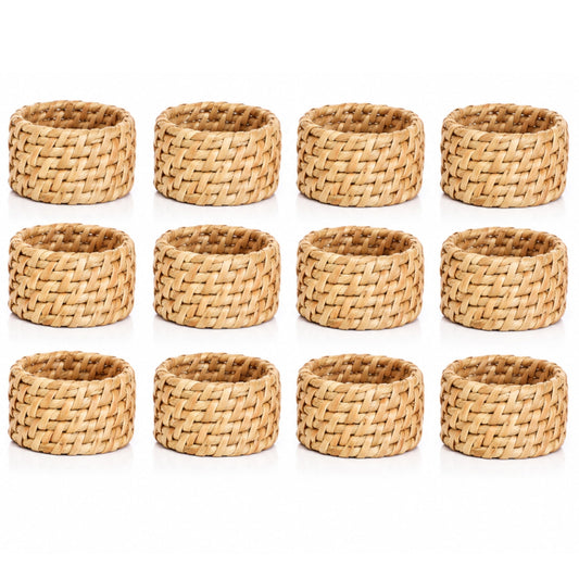 Rattan Napkin Rings, Natural, Set of 12