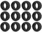 Artisan Cane Napkin Rings Set of 12, Earthy Woven Dinner Napkin Holders, Natural Bohemian Farmhouse Table Accessory for Dinner Parties & Everyday Use (Black) - ALPHA Living HOME