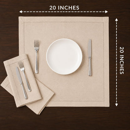 Alpha Living Home Linen Flax Cotton Cloth Dinner Napkins, Set of 12