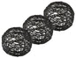 Alpha Living Home Black Metal Decorative Balls Set of 3, Modern Table Orbs-Black Sable