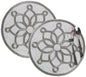 ALPHA Living HOME Beaded Placemats – Silver & White, Set of 2