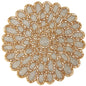 ALPHA Living HOME Beaded Placemat – Ivory & Gold, 13 Inch, Set of 1