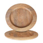 Alpha Living Home Wood Charger Plates, 13 in Round, 2-Pack