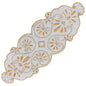 Beaded Runner 36 inch - 13x36 Inch Handmade Glass Bead & Polyester Décor Elegant Dining & Coffee Table Accent -Perfect for Weddings Holidays Farmhouse & Home (Gold Silver) - ALPHA Living HOME