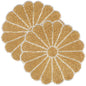 ALPHA Living HOME 2-Pack Round Placemats, Glass Beads, Gold Silver, 13 Inch
