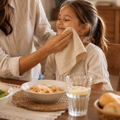 Alpha Living Home Linen Cloth Napkins, Natural, 18x18 in, 12-Pack