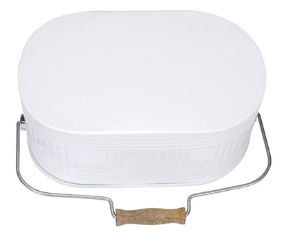Alpha Living Home White Silverware Organizer, Farmhouse Cutlery Holder Tray