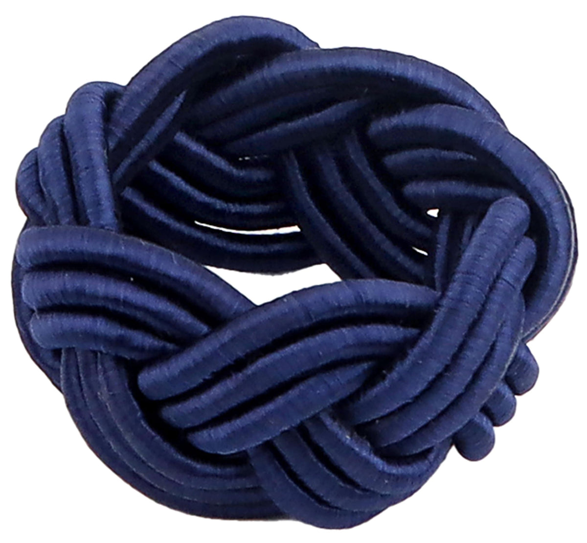 12 Pcs Woven Napkin Rings, Handmade Rustic Farmhouse Nautical Napkins Ring for Festives Gathering Banquet Wedding Birthday Table Decor Everyday Dining Decor (Navy Blue) - ALPHA Living HOME