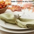 Alpha Living Home Gold Leaf Napkin Rings, Set of 12