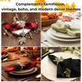 Alpha Living Home Gold Leaf Napkin Rings, Set of 12