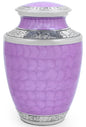 ALPHA Living HOME ALPHA Living HOME Cremation Urns for Human Ashes Adult Male Female, Urn for Ashes Adult, Funeral Memorial Urn, Large 200+ Cubic Inches, Purple Silver, 10 Inch