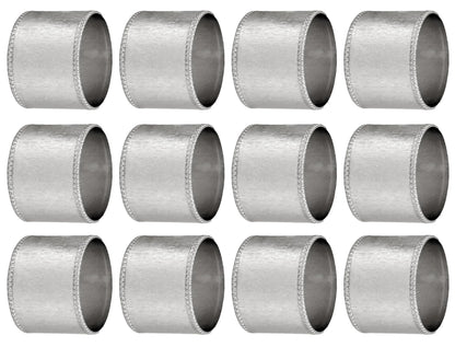 ALPHA Living HOME Silver Napkin Rings Set of 12 Premium, 100% Metal Rust-Resistant Décor - Handcrafted French-Style Metal Holders 2" for Thanksgiving, Christmas, Parties & Everyday Dining