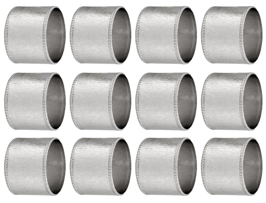 ALPHA Living HOME Silver Napkin Rings Set of 12 Premium, 100% Metal Rust-Resistant Décor - Handcrafted French-Style Metal Holders 2" for Thanksgiving, Christmas, Parties & Everyday Dining
