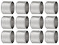 ALPHA Living HOME Silver Napkin Rings Set of 12 Premium, 100% Metal Rust-Resistant Décor - Handcrafted French-Style Metal Holders 2" for Thanksgiving, Christmas, Parties & Everyday Dining