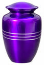 Memorials Cremation Urns for Human Ashes Cremation Urn Funeral Urns for Adult Female & Male Decorative Burial Urn Holds Large up to 220 lbs (Purple Silver) - ALPHA Living HOME